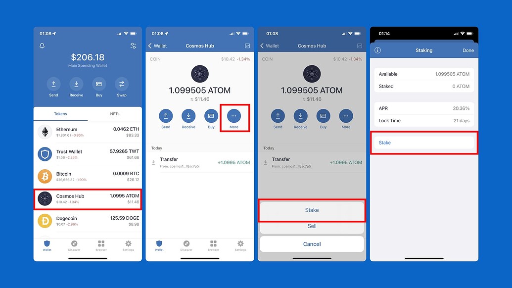 How To Stake Cosmos ATOM Tokens On Trust Wallet Staking Trust Wallet