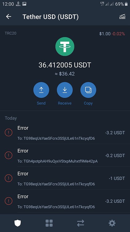 trust wallet and usdt