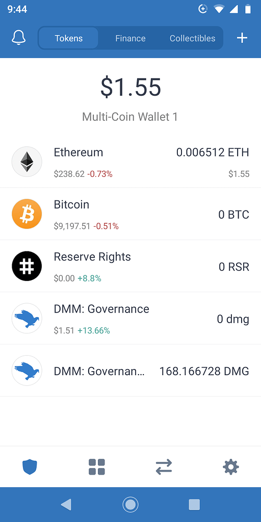 DMM Token not showing amount - English - Trust Wallet