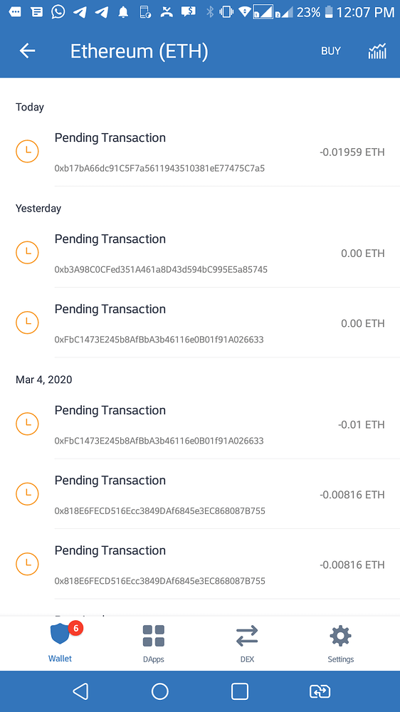 I can't cancel any pending transactions - English - Trust Wallet