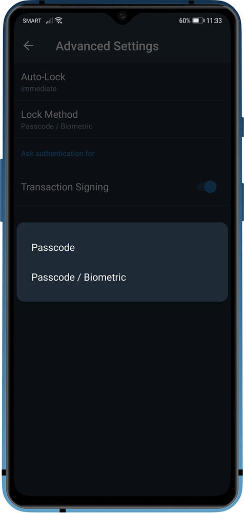 passcode for trust wallet