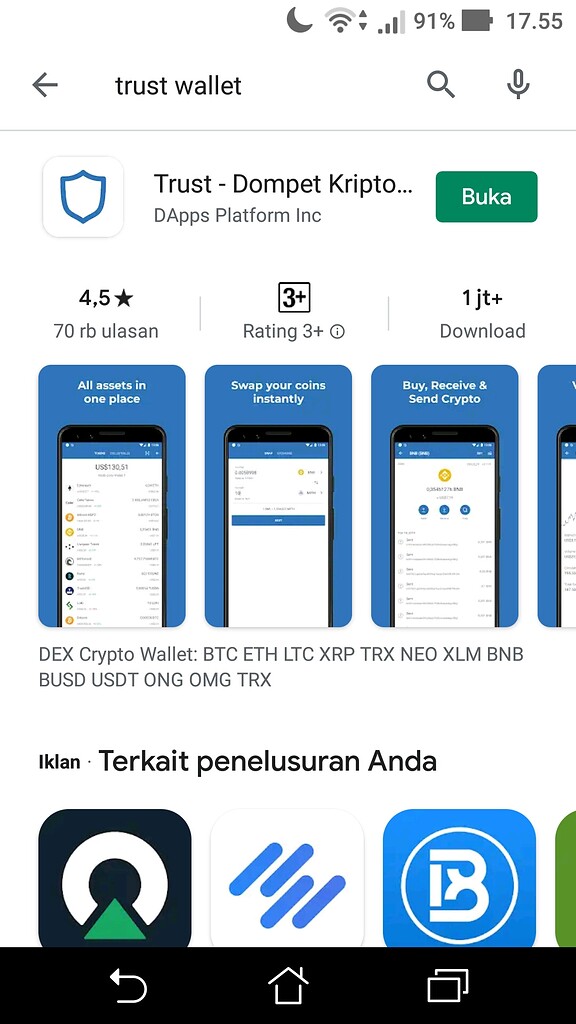 trust wallet google play store