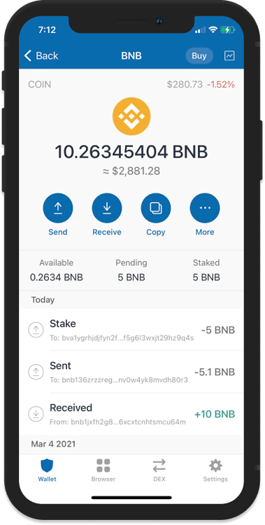 how to send bnb from trust wallet to kucoin