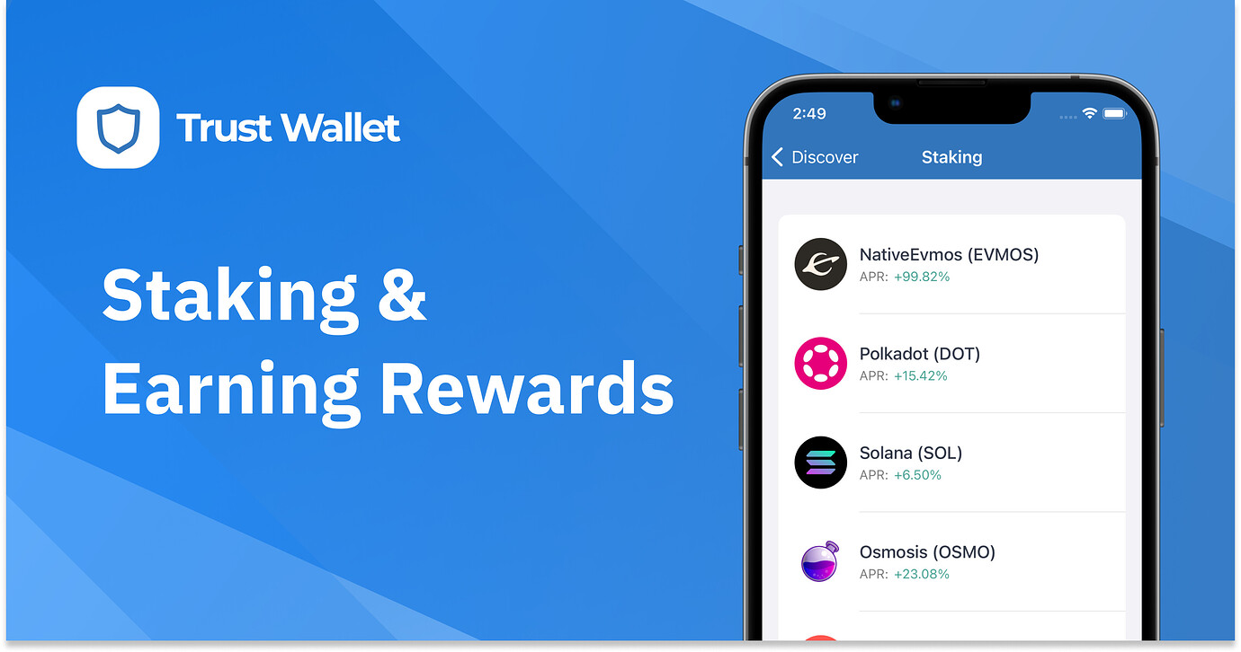 How to stake your crypto in Trust Wallet and Earn Rewards - Staking ...