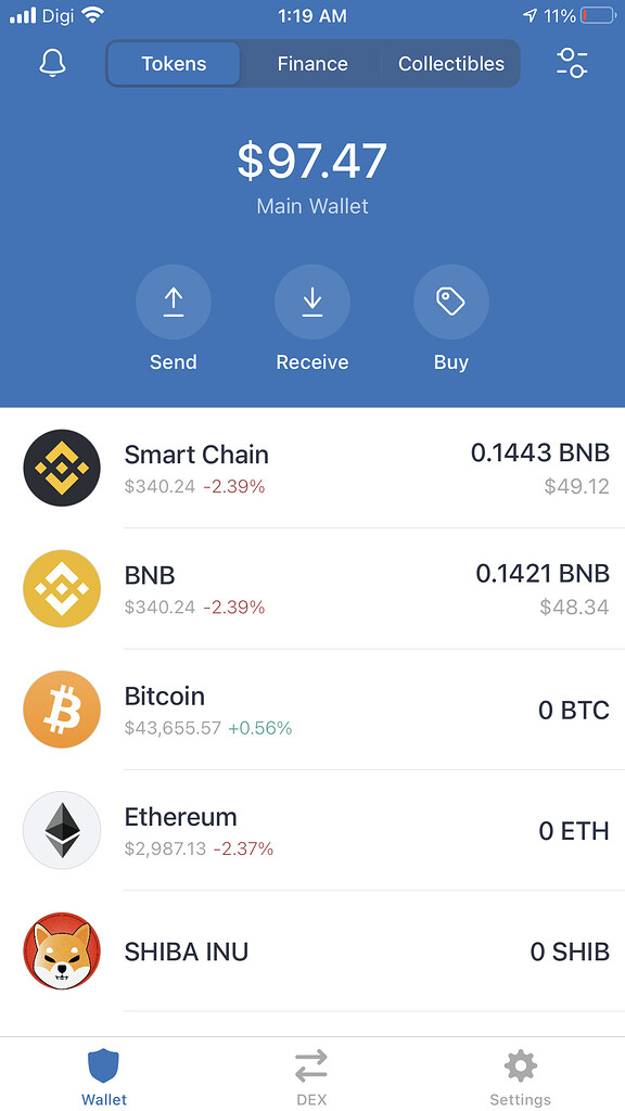 crypto missing from trust wallet