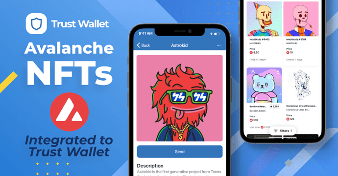 avalanche network trust wallet