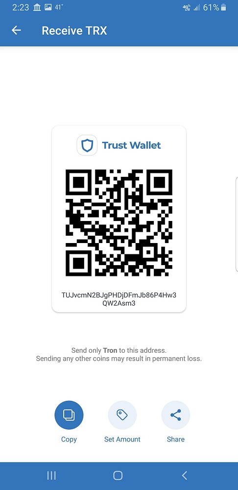 trust wallet for tron