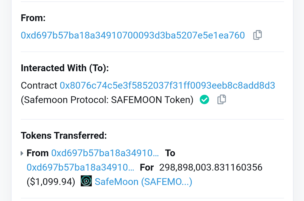 safemoon trust wallet address
