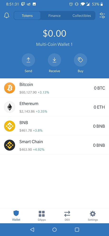 send bnb from crypto.com to trust wallet