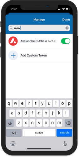 avax in trust wallet