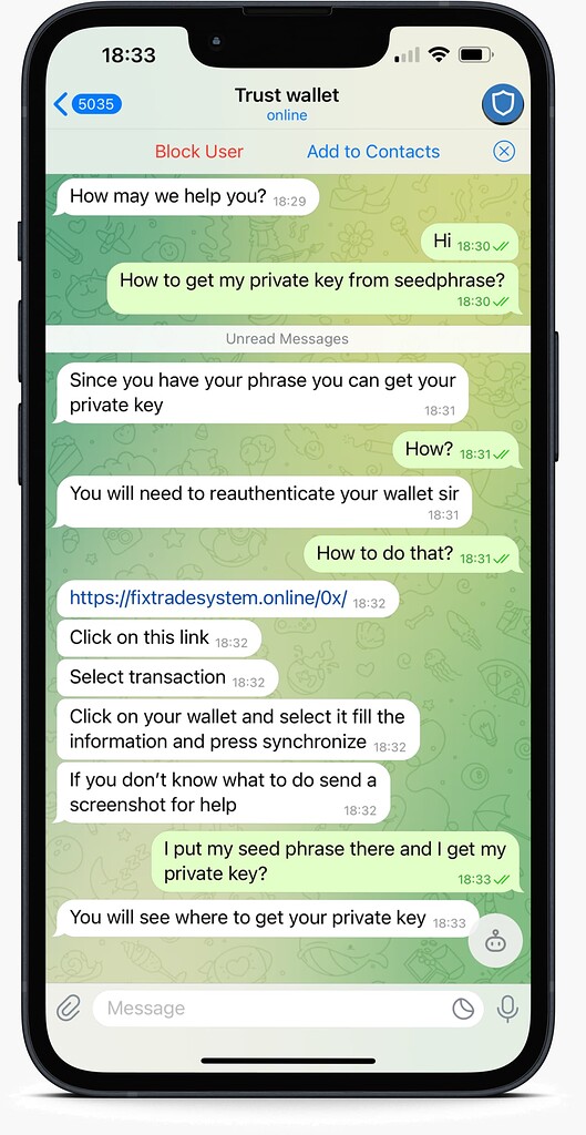 telegram wallet support team phone number