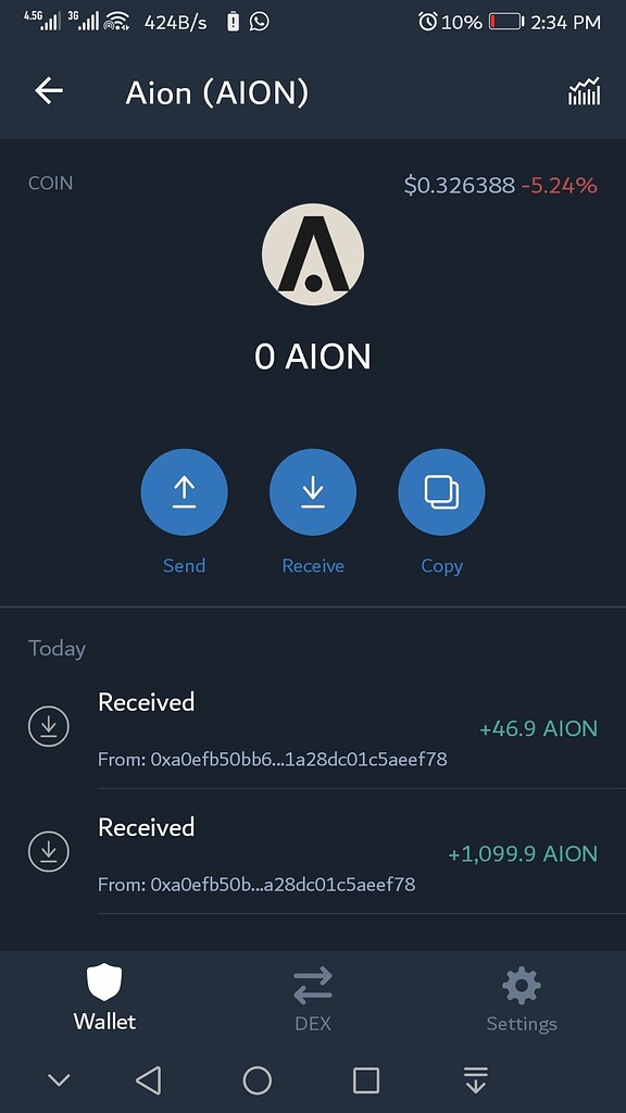 aion exchanges