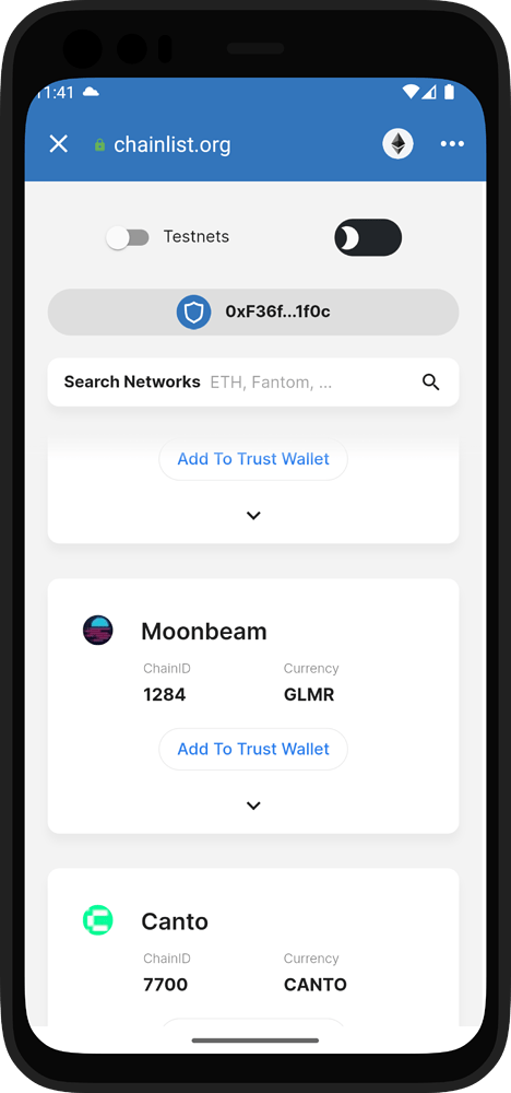 How to Add a Custom Network on the Trust Wallet Mobile App - How To's ...