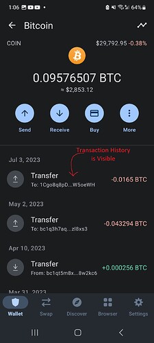 BTN Transaction History