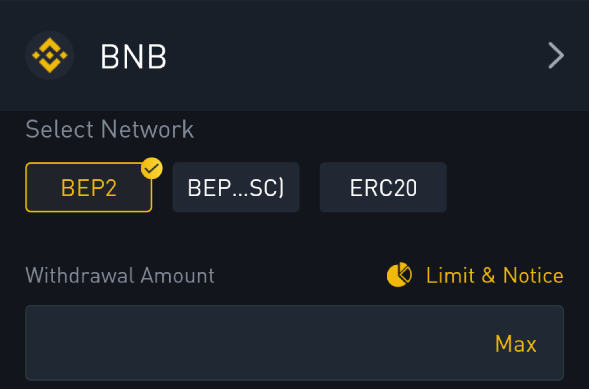 BNB to Smart Chain "invalid address" message - Support ...