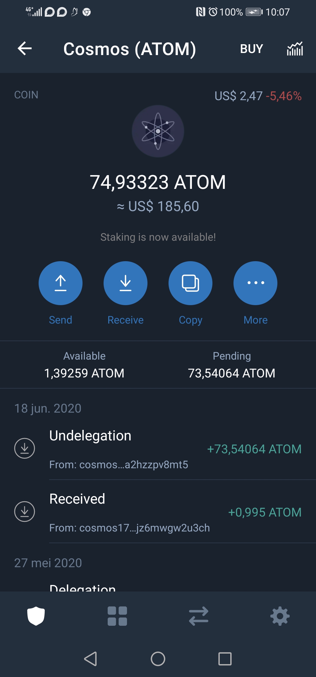 Atom pending for 9 days now after unstaking - Support ...