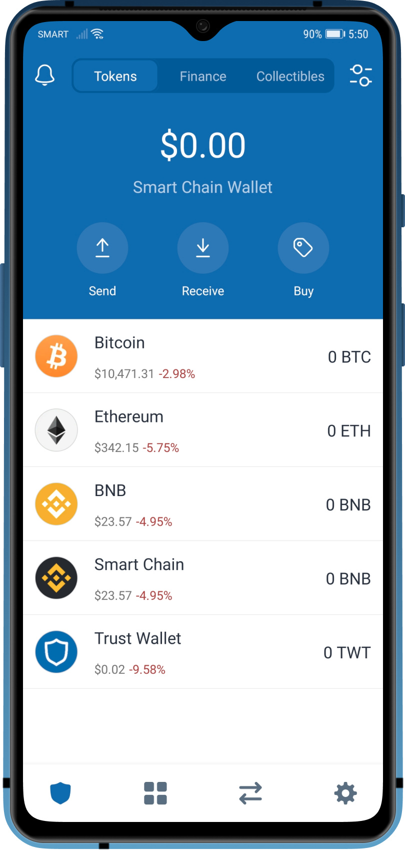 smart chain bep20 trust wallet