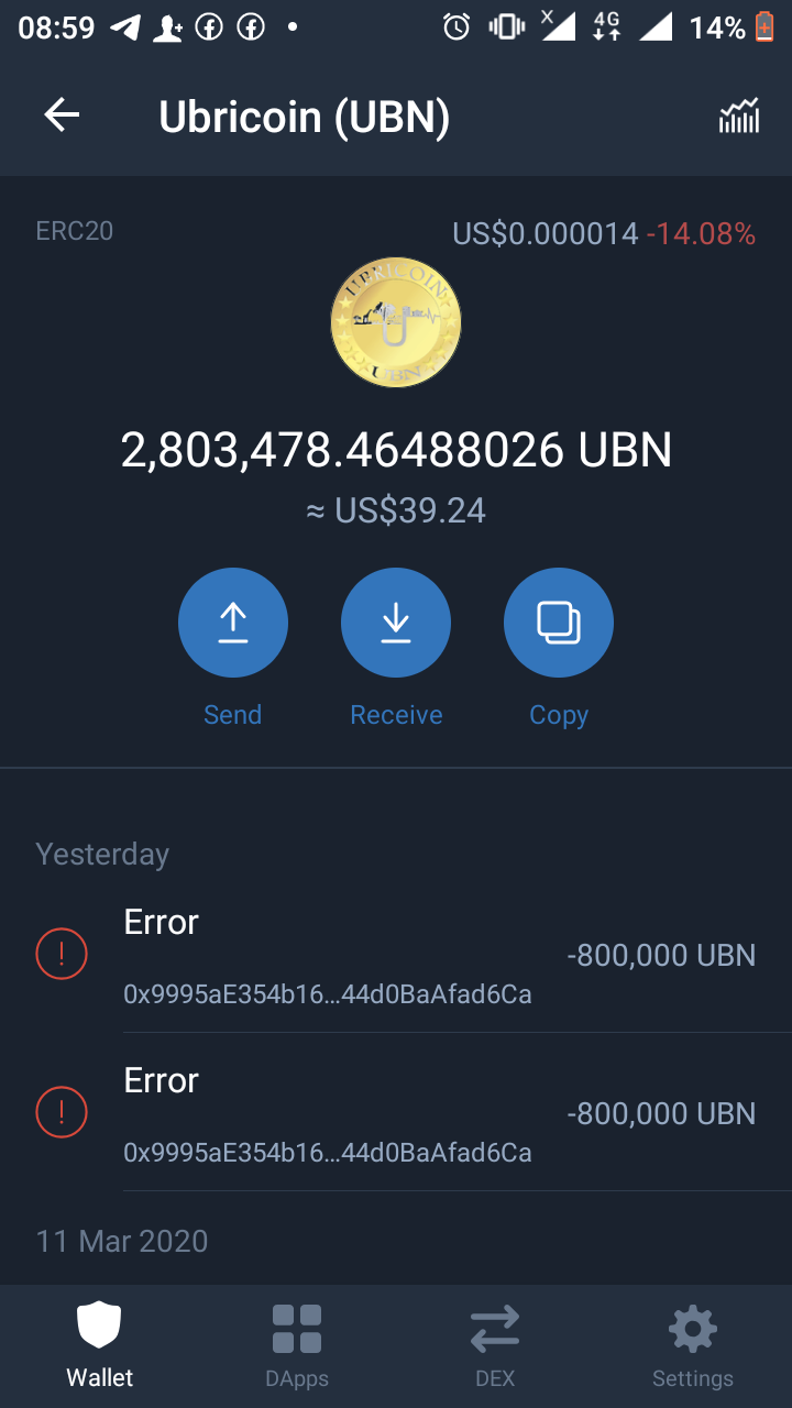 crypto missing from trust wallet