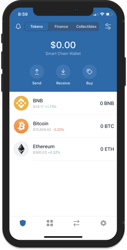 sending bnb to trust wallet from crypto.com