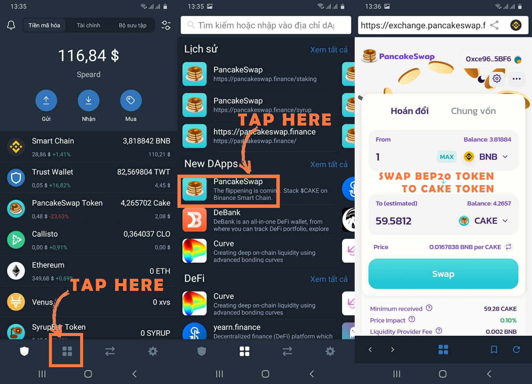 How To Stake Cake, Syrup To Earn TWT - Use-case - Trust Wallet