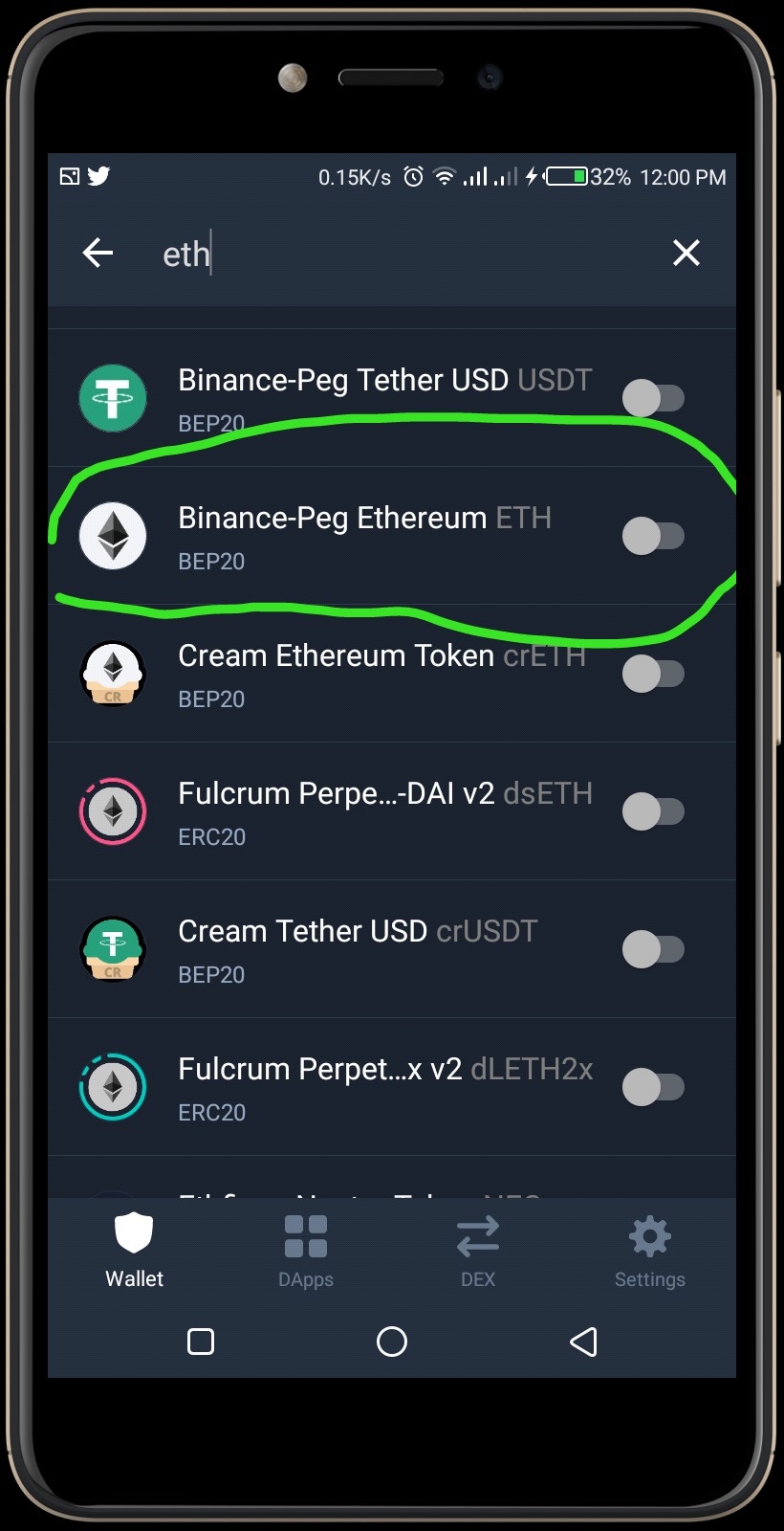 trust wallet bep20 to erc20