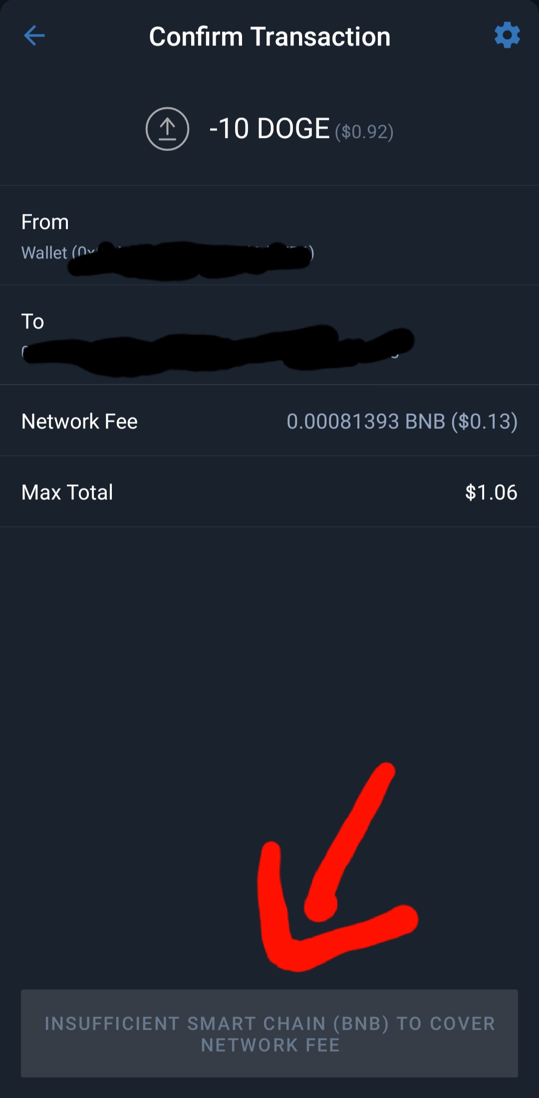 Cannot Transfer Dogecoin to Binance BEP20 "Insufficient ...