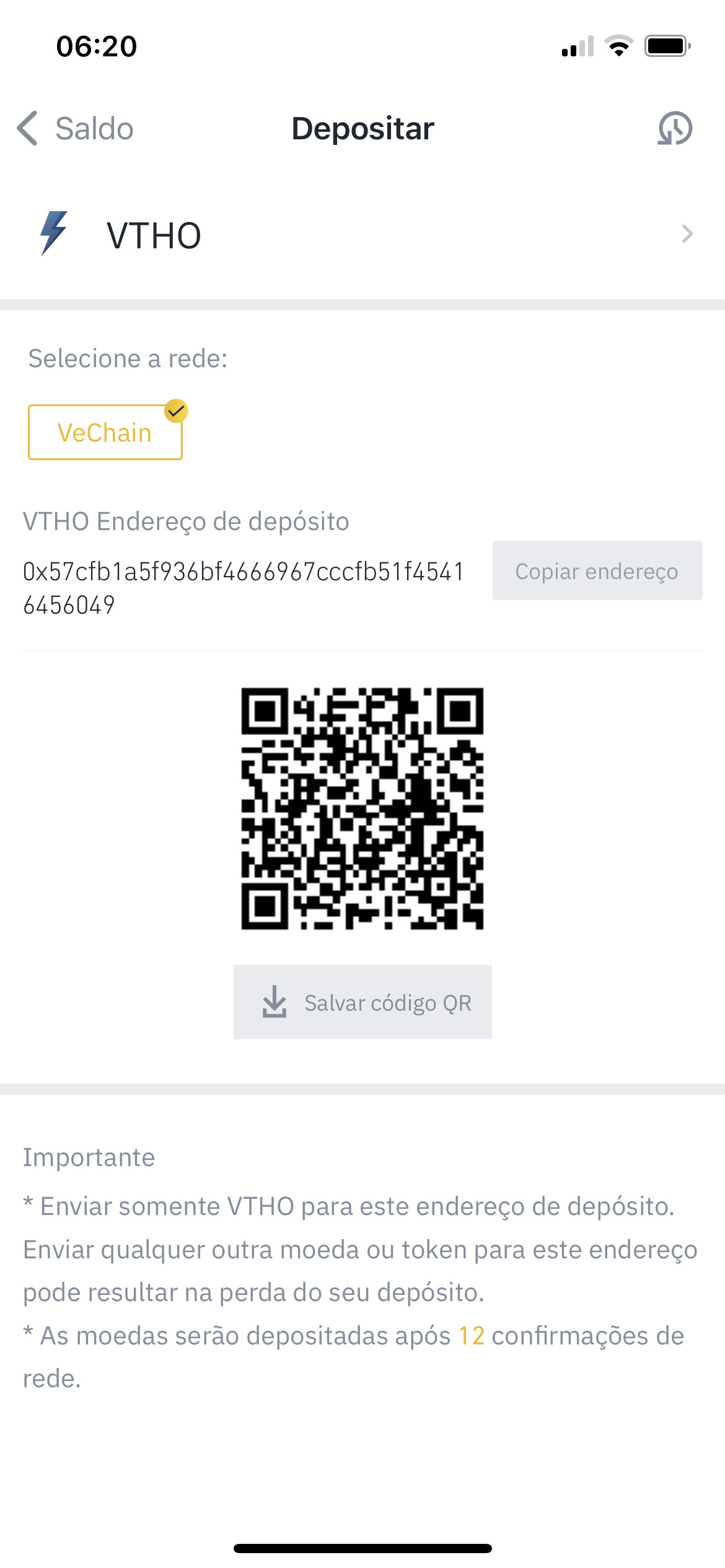 How to transfer VTHO token from trust wallet to binance ...