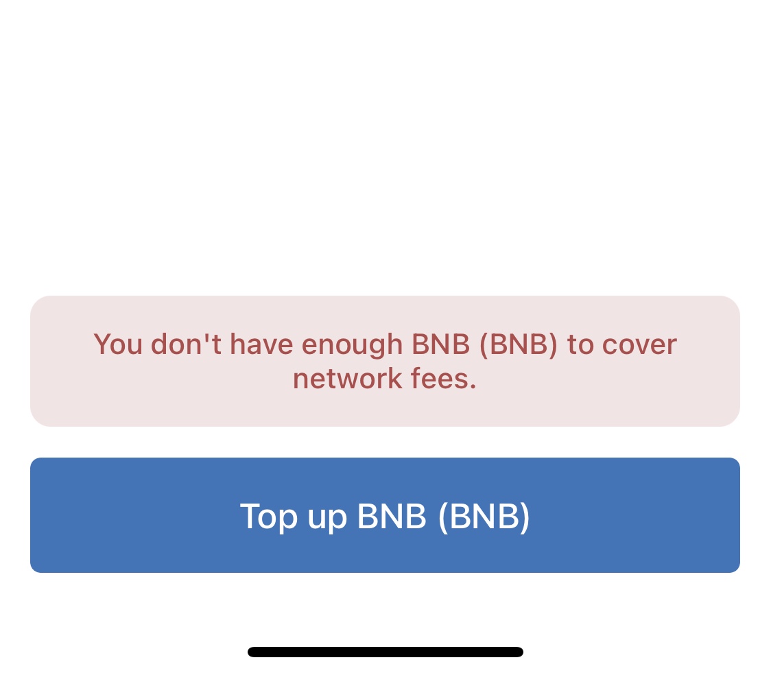 You dont have enough bnb to cover network fee - English ...